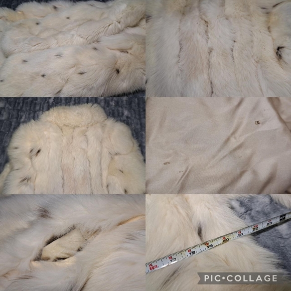 Real Vintage Spotted Fox Fur Saga Fox Coat - Picture 4 of 8